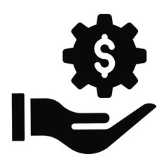 
Financial development glyph editable icon 

