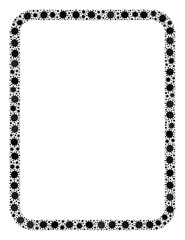 Vector empty page frame covid-2019 mosaic icon combined for doctor applications. Empty page frame mosaic is done of randomized covid infection elements.