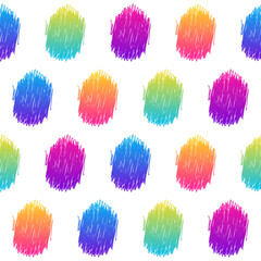 Abstract rainbow seamless pattern background. Modern swatch for birthday card, kids party invitation, shop sale wallpaper, holiday wrapping paper, fabric, bag print, t shirt,  workshop advertising