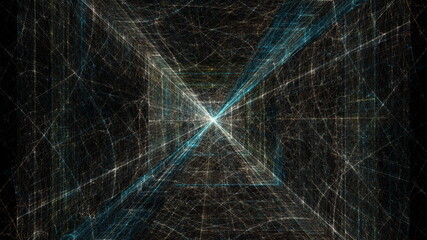 デジタルな通路のイメージで抽象的な背景