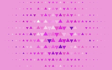 Light Pink vector background with triangles.