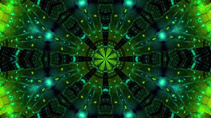 Green blue Blinking kalaidoscope 3d illustration background wallpaper