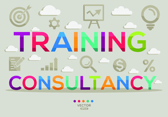Creative (training consultancy) Banner Word with Icon ,Vector illustration.
