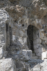 Ruinendetail eines Forts am Tonalepass