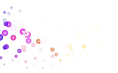 Light Pink, Yellow vector texture with disks.