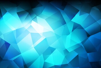 Dark BLUE vector abstract polygonal pattern.