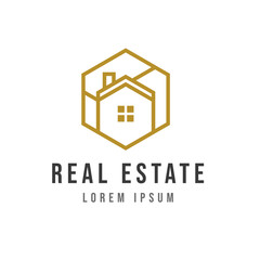 Real estate and home buildings logo template