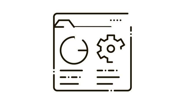 Manager Web Site Icon Animation. black Manager Web Site animated icon on white background