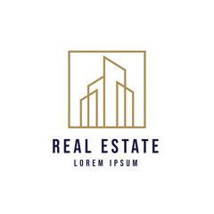 Real estate and home buildings logo template