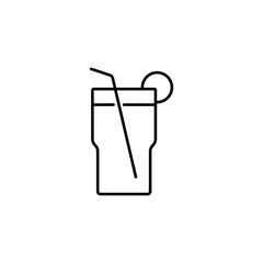 cocktail icon element of bar icon for mobile concept and web apps. Thin line cocktail icon can be used for web and mobile. Premium icon on white background