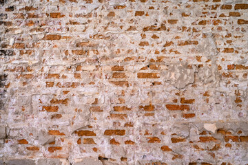 texture of brick wall with concrete for background. copy space.