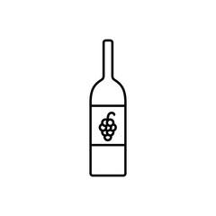wine bottel icon element of bar icon for mobile concept and web apps. Thin line wine bottel icon can be used for web and mobile. Premium icon on white background