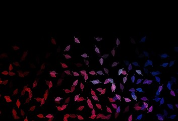 Dark Blue, Red vector sketch pattern.