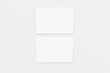 set of 2 A4 White horizontal paper sheet Mockup, letter or invitation