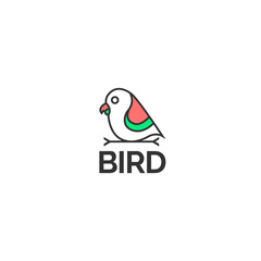 Colorful bird logo icon design vector concept