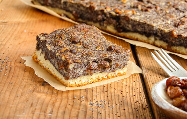Mohnkuchen Mohn Kuchen Stück