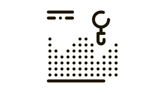 Statistician Market Research Icon Animation. black Points Scatter Plot Magnifier, Statistician Tracking Table animated icon on white background