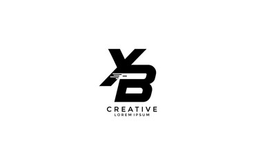 Initial Letter XB Tech Sport Speed Style Logo Design Template