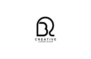 initial RB connected style shape logotype