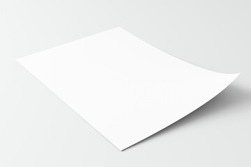 White blank sheet of A4 paper