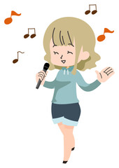 歌う人のイラスト