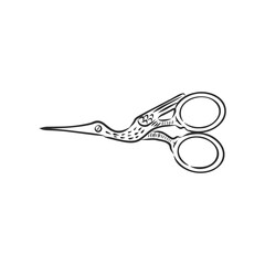 Doodle style scissors illustration. Scissors vector sketch illustration
