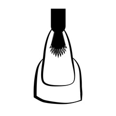 Icon nail manicure. Beauty icons line