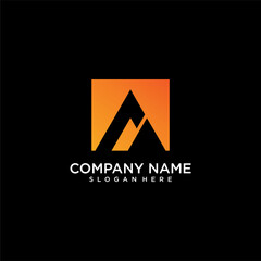 letter A logo with vector premium gradient color part 7