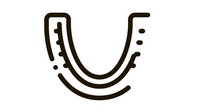 Capa Boxer Icon Animation. black Capa Boxer animated icon on white background