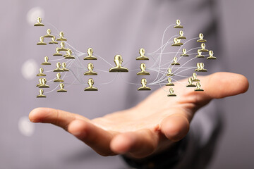 hierarchy connection team group digital