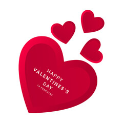 Lovely happy valentine's day premium vector