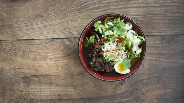 Stop Motion Animation of Building a Bowl of Ramen
