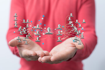hierarchy connection team group digital