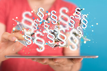 using law paragraph digital hologram 3D rendering