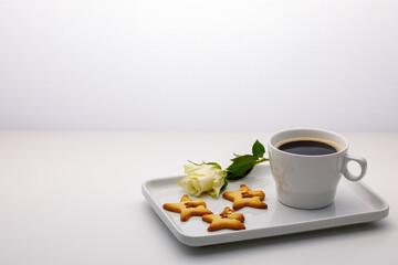 Kaffeetasse mit Plätzchen