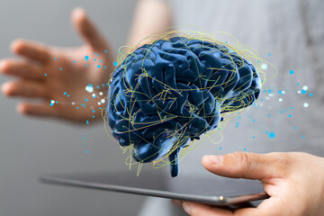 intelligence brain ai digtal 3d artificial intelligence