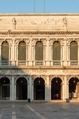 Fototapeta premium The Correr Museum, elevation in Piazza San Marco, city of Venice, Italy, Europe