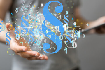 rendering digital paragraph law symbol