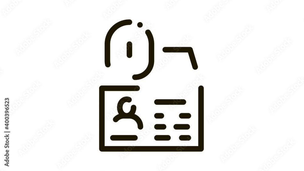 Poster fingerprint scan icon animation. black fingerprint scan animated icon on white background
