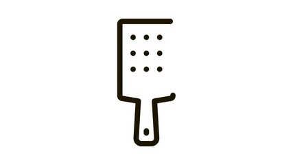 Paddle Spanking Icon Animation. black Paddle Spanking animated icon on white background
