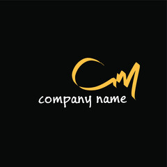 cm handwritten logo for identity