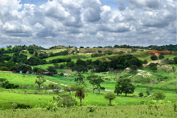 Estrada que leve para Esmeraldas, passando por dentro das fazendas da localidade.  