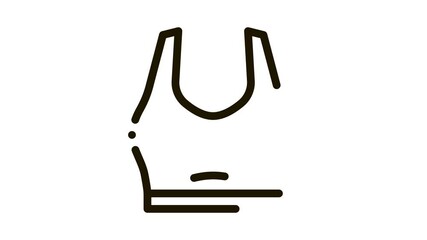 Sport Underwear Icon Animation. black Sport Underwear animated icon on white background