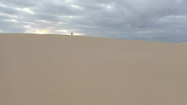 Sand dunes during sunrise in jericoacoara