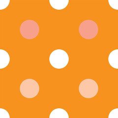 Jumbo dots seamless repeat pattern in earth tones, vector illustration.