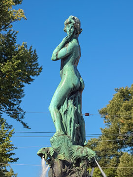Helsinki, Finland. Sculpture of a mermaid, the central part of the Havis Amanda fountain. The fountain was erected in 1908.
