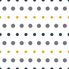 Dots in rows seamless repeat pattern on a white background, vector illustration.