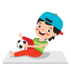 Funny Kid In Yoga Pose