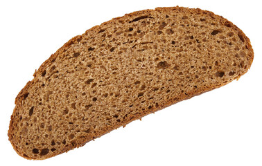 Sliced ​​rye bread isolated on white background
