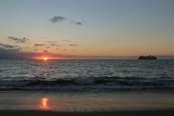 atardecer barco